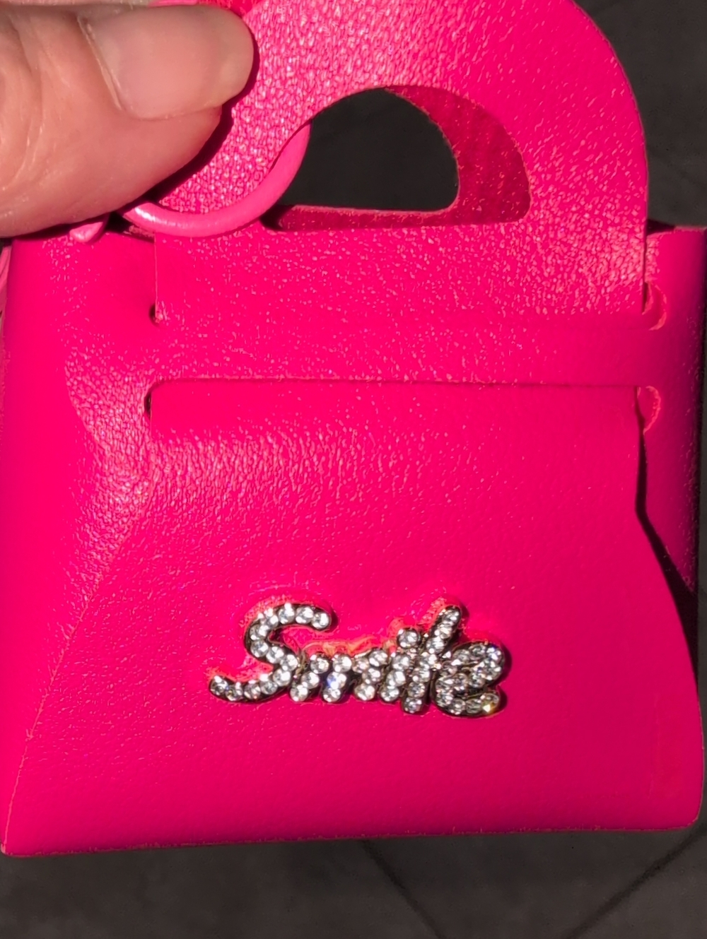 Hot Pink 'Smile'  Bag Charm By Sisi